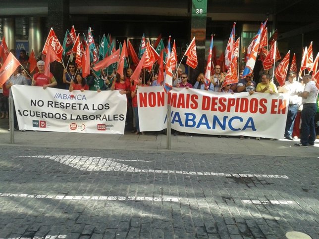 Concentración este jueves de trabajadores de Abanca
