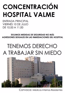 Cartel de la manifestación para 'Trabajar Sin Miedo' Hospital Valme
