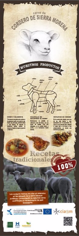 Cartel promocional carne cordero en Sierra Morena