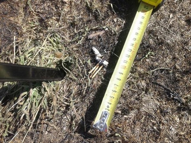 Dispositivo incendiario hallado en Cotobade