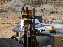 Perforadora realizando ensayos en Riotinto      