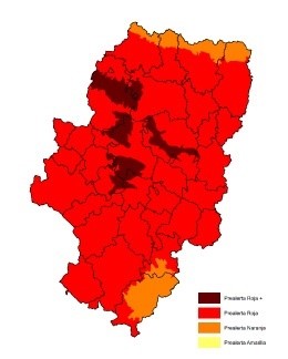 Prealerta Roja Plus por riesgo de incendios forestales