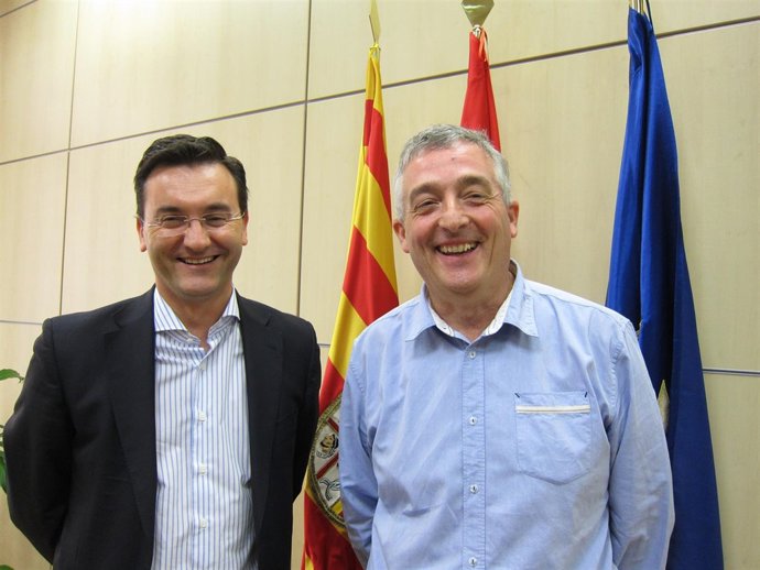 Roque Vicente y Joaquín Olona, este viernes en el Departamento