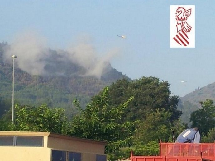 Imagen del incendio de Montán 