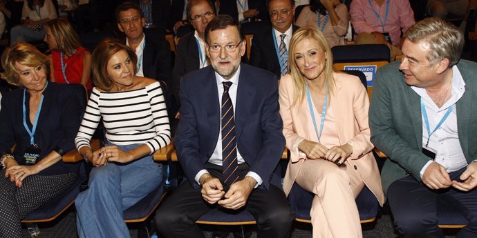 Esperanza Aguirre, Cospedal, Rajoy y Cifuentes