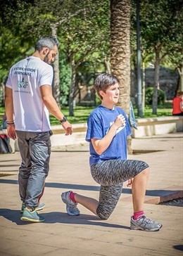 Entrenador y cliente puestos en contacto por la start-up valenciana Entrenar.Me.