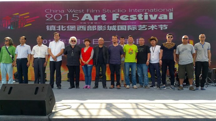 Foto de familia en el festival