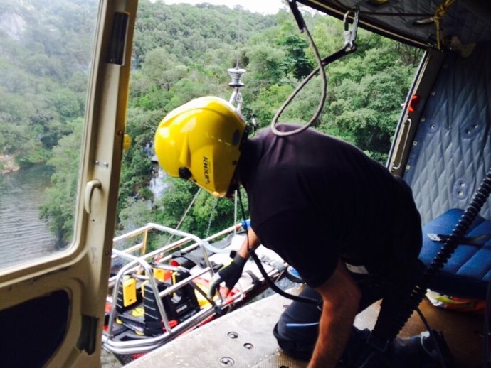 Rescate escaladora Senda del Nansa