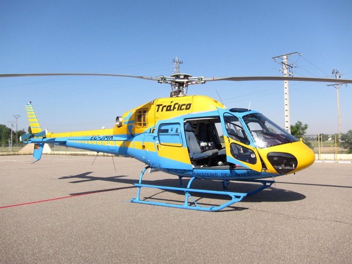 Helicóptero de tráfico dotado con el sistema Pegasus
