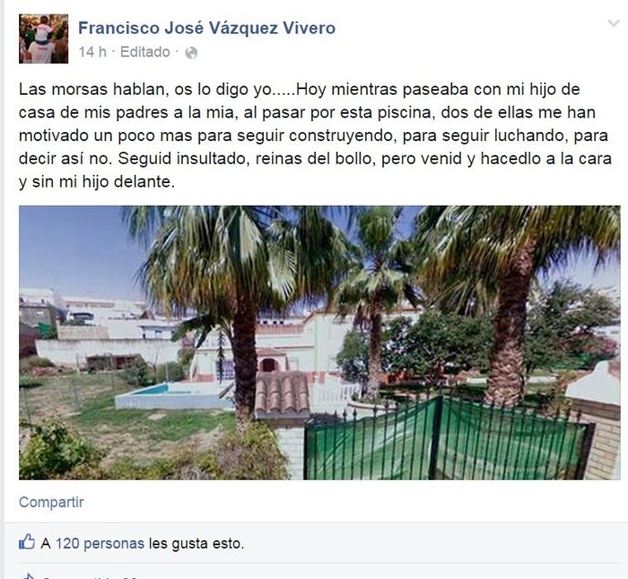 Facebook del concejal de IU de Guillena