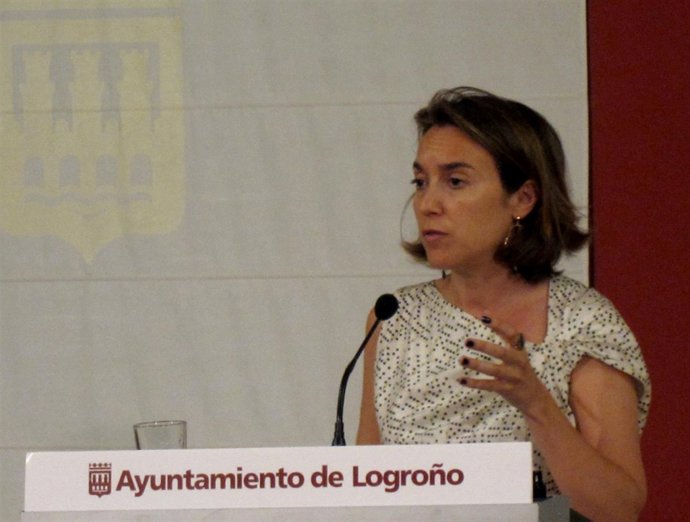 Cuca Gamarra, durante su comparecencia ante los medios