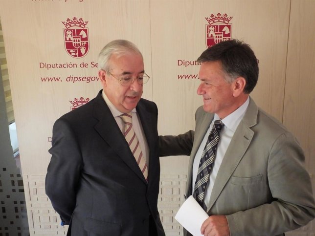 Encabo (I) y Francisco Vázquez (D)