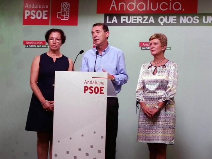 Pérez Navas junto a Gracia y Rumí, en rueda de prensa