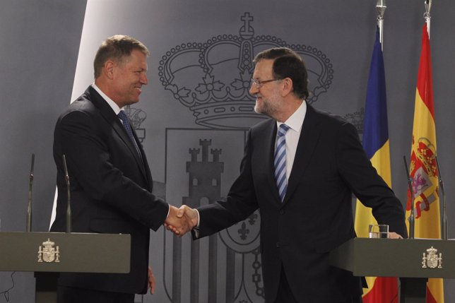 Rajoy y el presidente de Rumanía, Klaus Werner Lohannis