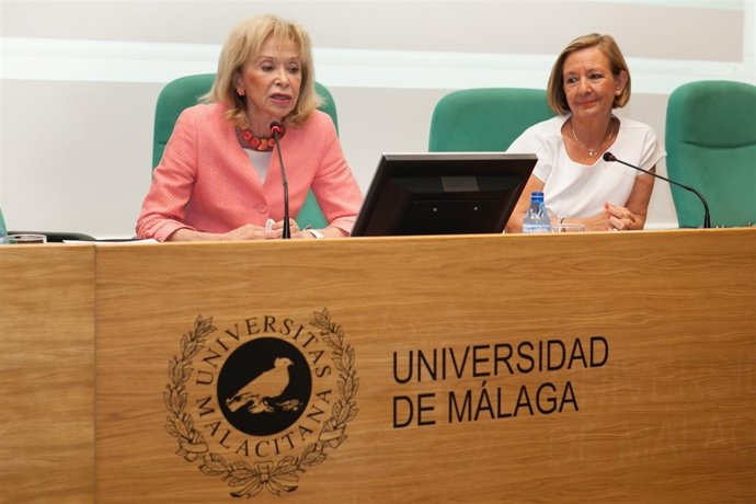 La exvicepresidenta del Gobierno, María Teresa Fernández de la Vega, en la UMA