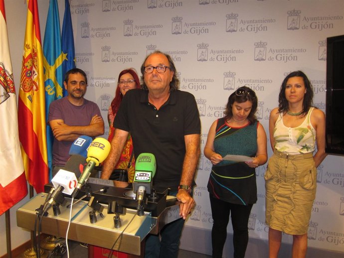 Rueda de prensa de Xixón Sí Puede. 