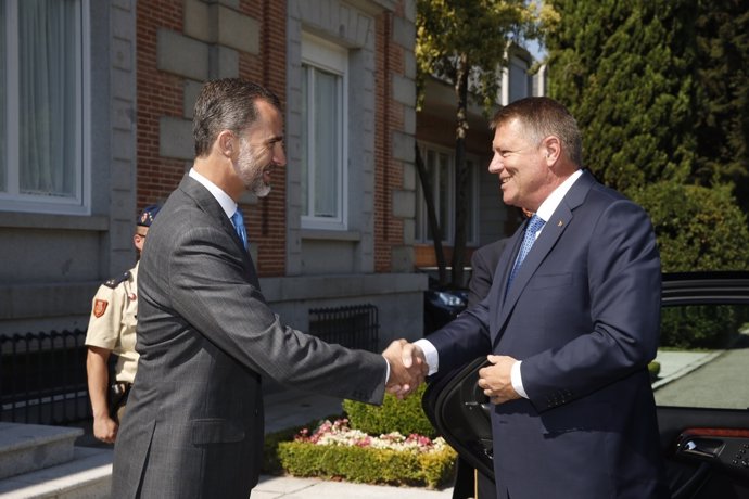 El Rey recibe al presidente de Rumanía