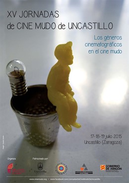 Cartel anunciador de las Jornadas de Cine Mudo de Uncastillo
