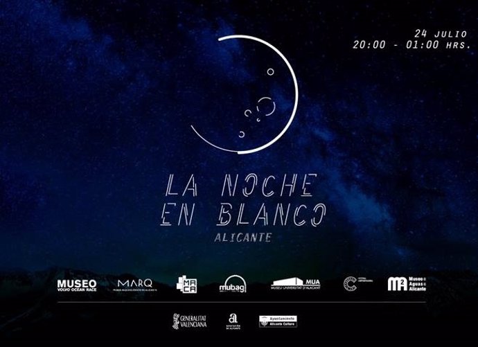 Cartel anunciador de la primera Noche en Blanco de Alicante