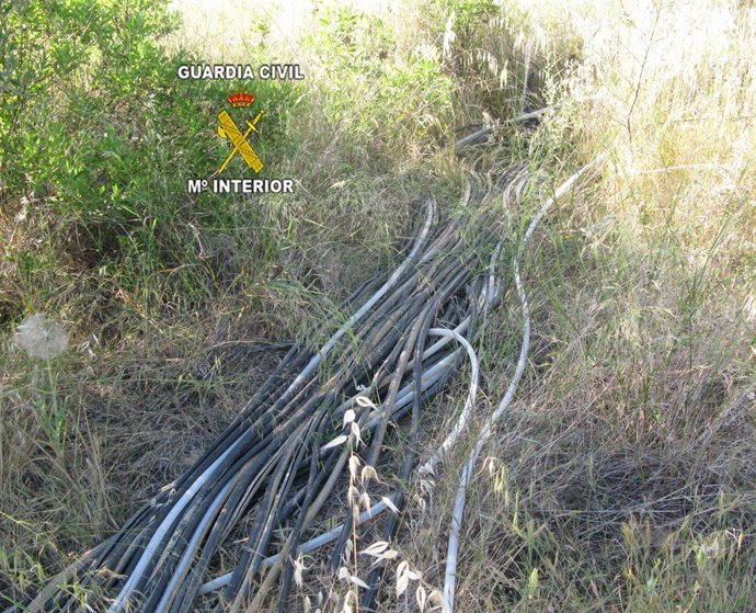 Cable recuperado por la Guardia Civil