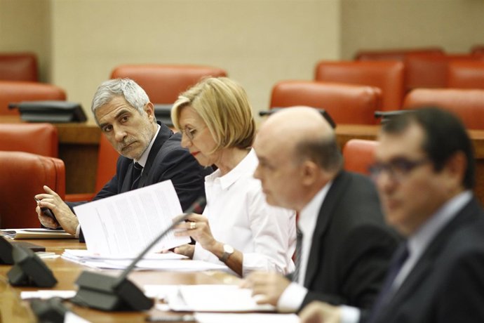 Gaspar Llamazares y Rosa Díez en la Comisión de Justicia del Congreso