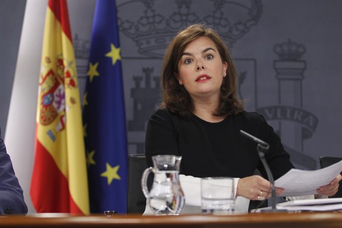Soraya Sáenz de Santamaría tras el Consejo de Ministros