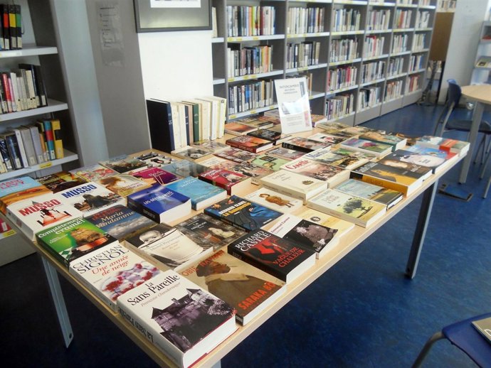 Imagen de los libros cedidos por la biblioteca de Francia