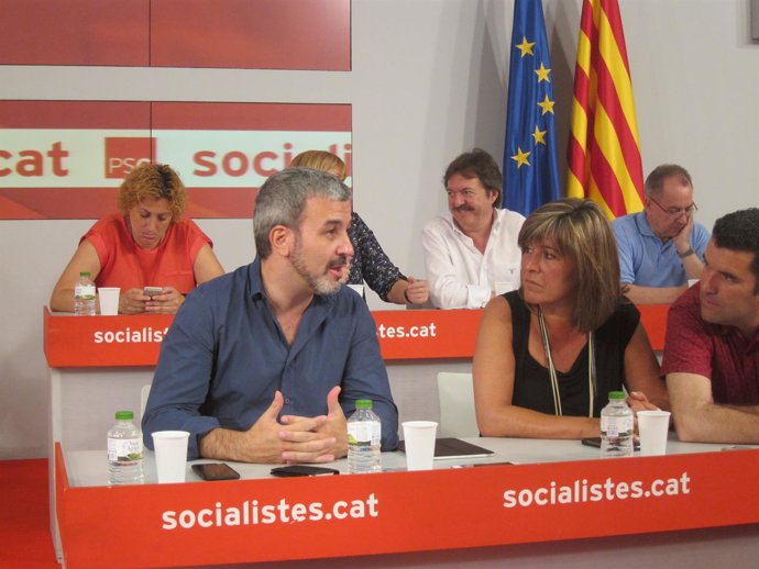 Jaume Collboni en el Consell Nacional del PSC