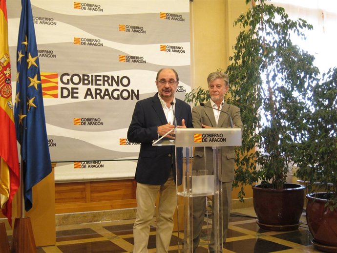 Lambán y Santisteve, en el área de Presidencia del Pignatelli