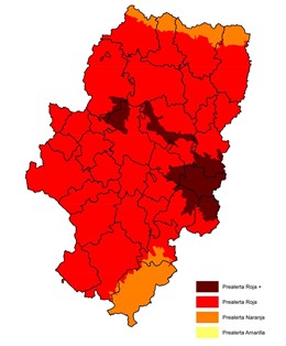 Activada la prealerta roja+ por riesgo de incendios forestales en Aragón