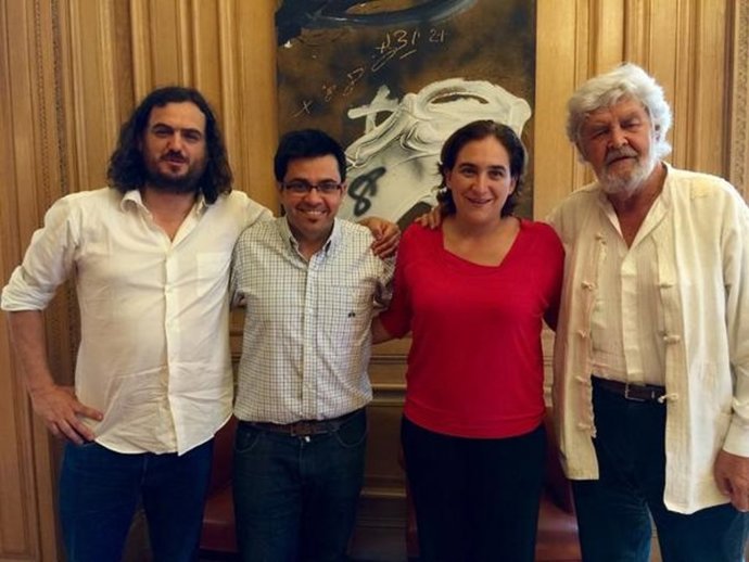 X.M.Beiras, A.Colau, G.Pisarello y A.Sánchez