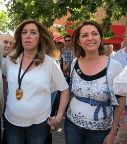 Ambrosio (dcha.) junto a Susana Díaz el pasado mayo en Córdoba