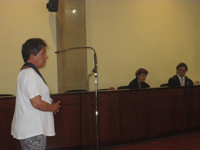 La acusada durante el juicio en la Audiencia