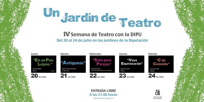 Cartel anunciador de la semana de teatro amateur de la Diputación