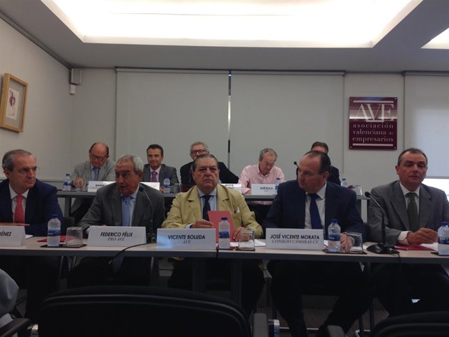 Representantes de las organizaciones empresariales de la Comunitat.