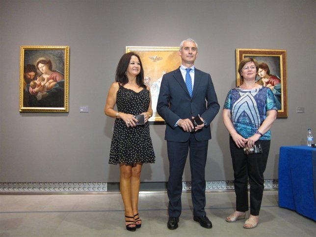 Lasala, Sánchez y Añaños han presentado la muestra sobre Goya y la Virgen