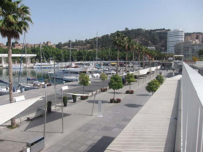 Muelle Uno, puerto, Málaga.