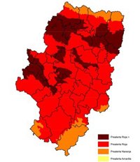 Prealerta roja+ por riesgo de incendios forestales