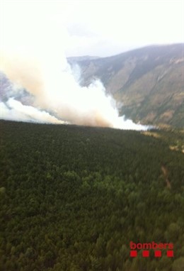 Incendio en Bellver de Cerdanya