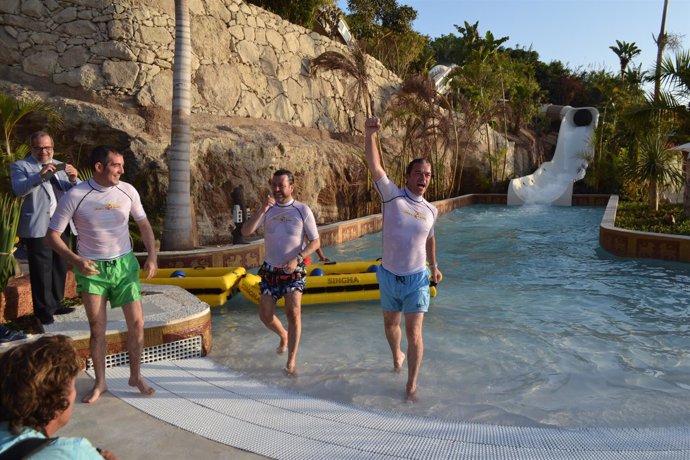 Fernando Clavijo, Carlos Alonso y Christoph Kiessling