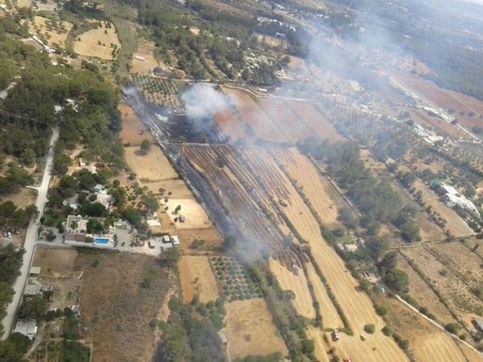 Incendio en Santa Gertrudis (Ibiza)