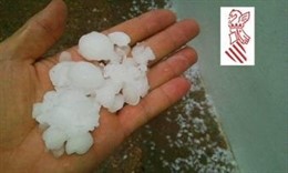 Granizo caído en Requena