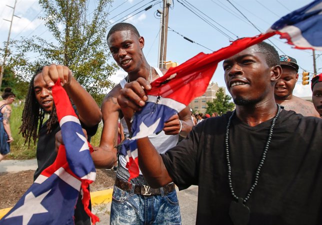 Manifestantes en Carolina del Sur