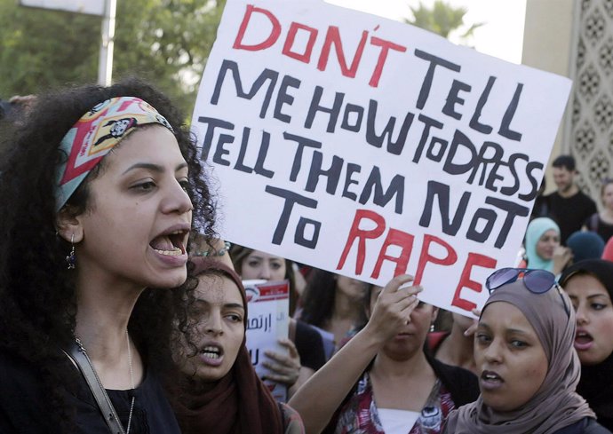 Protesta contra acoso sexual en Egipto