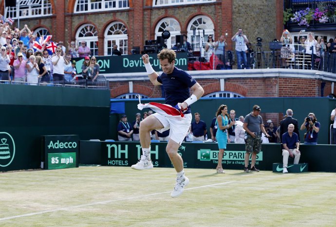 Andy Murray, con Gran Bretaña en la Copa Davis