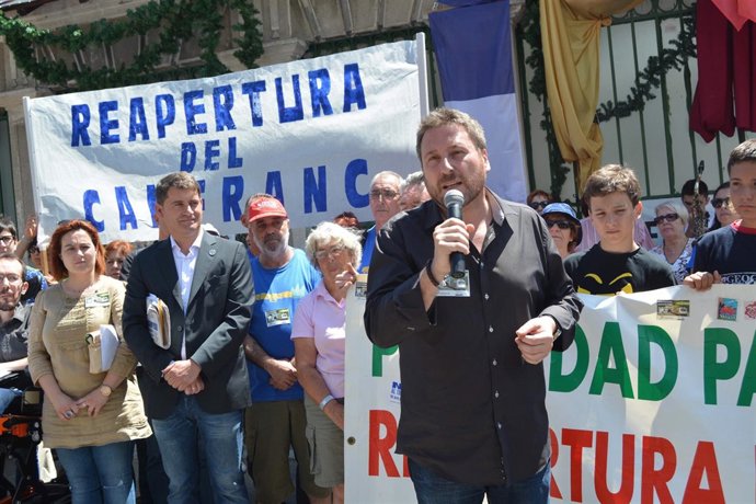 José Luis Soro, durante los actos de esta mañana en Canfranc.
