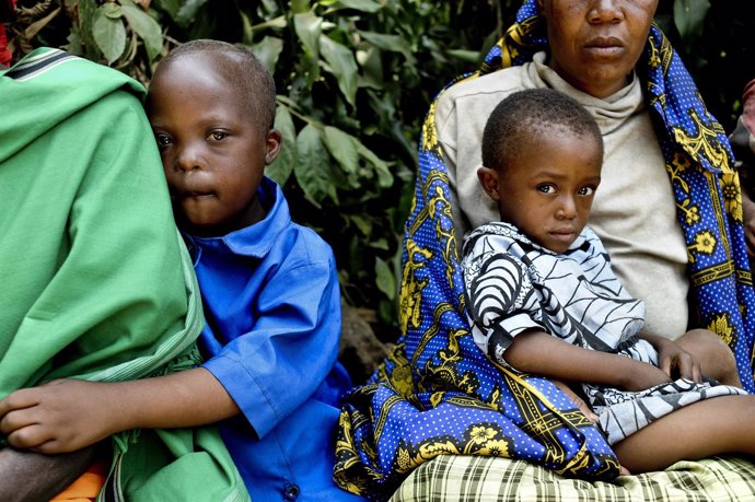 Niños en el distrito de Burera, en Ruanda