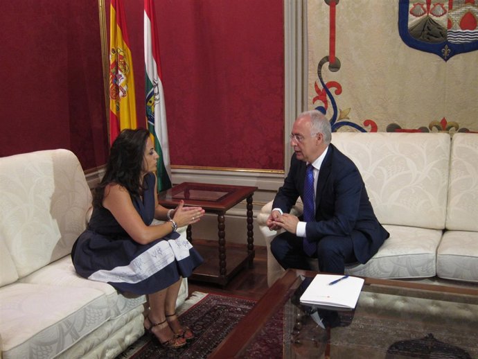 Imagen de la reunión de Ceniceros y Andreu