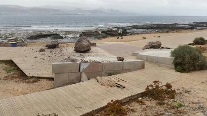 Imagen de los desprendimientos en El Confital