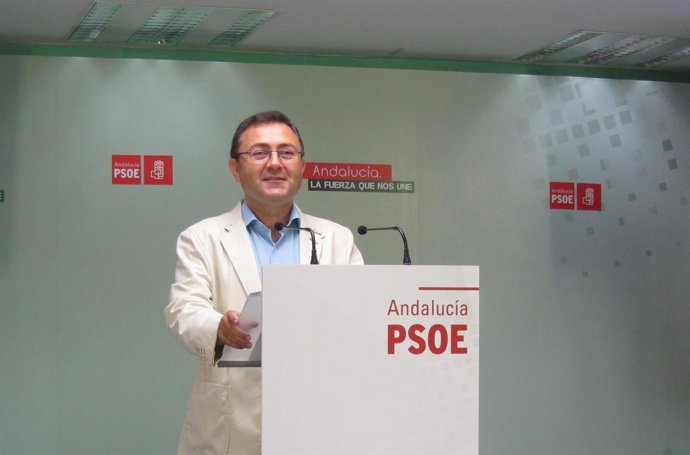 El coordinador de la Interparlamentaria del PSOE-A, Miguel Ángel Heredia